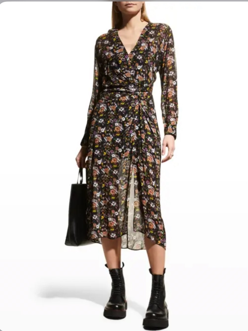Rag & Bone Amber Floral Midi Dress size 2